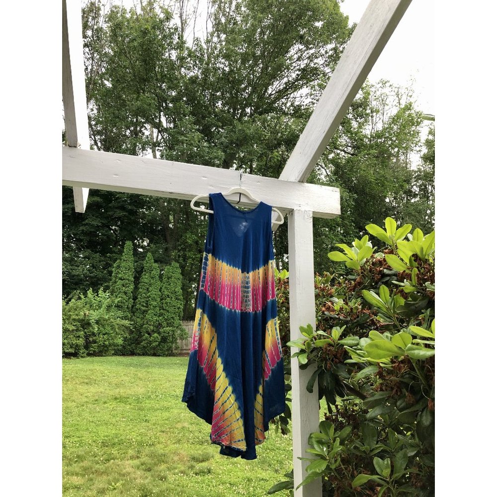 The Paradise City Tie Dye Beach Summer Loose Dress - Picture 8 of 8